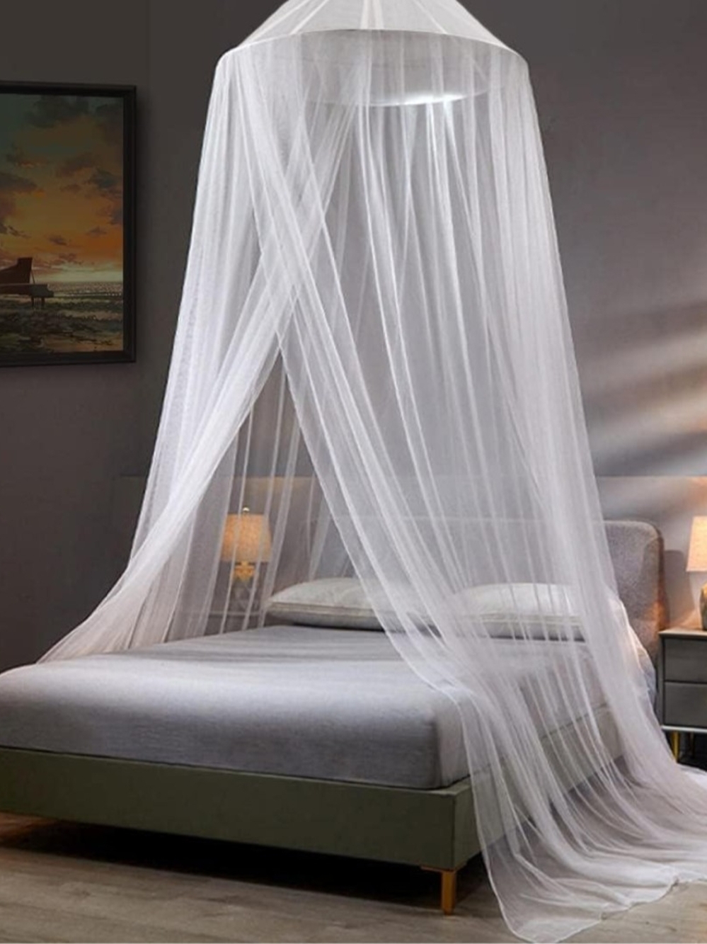 White Bed Canopy Mosquito Net - Elegant Home Bedding